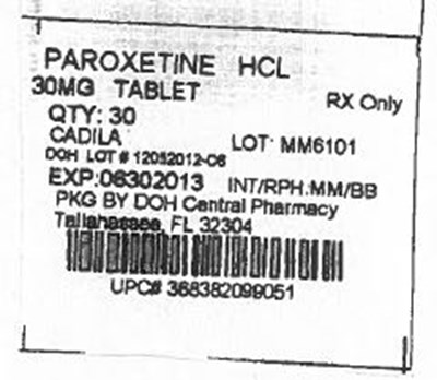 Label Image For 30mg (Paroxetine HCl 30mg)